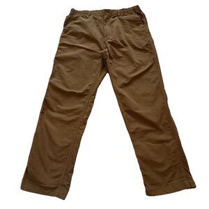 Uniqlo Men’s Wide Fit Work Pants XL Brown Khaki Cotton Stretch Painter Utility